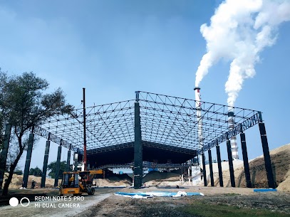 Bagasse yard shade erection with steel framework