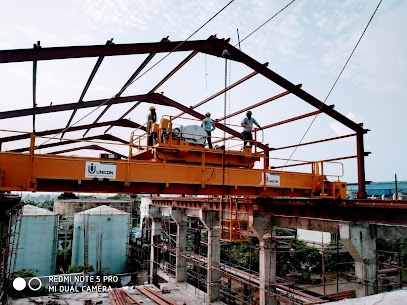 Overhead crane and shade structure erection at Gularia Chini Mills